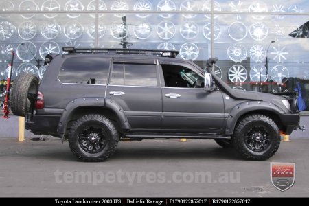 17x9.0 Ballistic Ravage Flat Black on TOYOTA LANDCRUISER