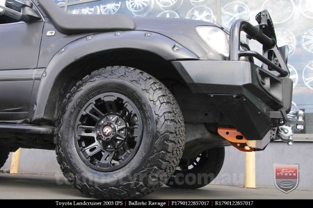 17x9.0 Ballistic Ravage Flat Black on TOYOTA LANDCRUISER