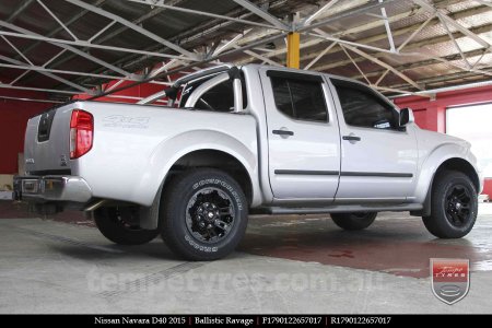 17x9.0 Ballistic Ravage Flat Black on NISSAN NAVARA D40