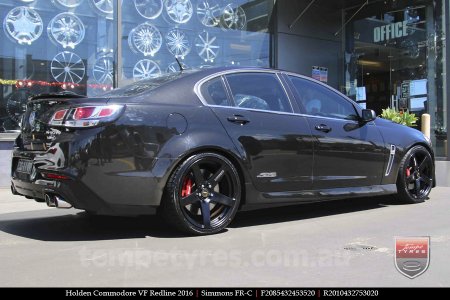 20x8.5 20x10 Simmons FR-C Full Satin Black on HOLDEN COMMODORE