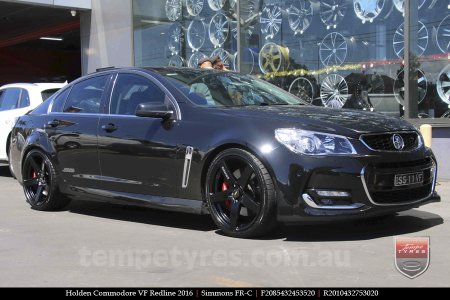 20x8.5 20x10 Simmons FR-C Full Satin Black on HOLDEN COMMODORE