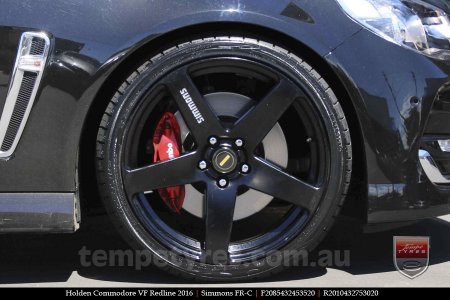 20x8.5 20x10 Simmons FR-C Full Satin Black on HOLDEN COMMODORE