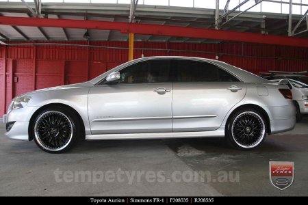 20x8.5 20x9.5 Simmons OM-1 Gloss Black on TOYOTA AURION