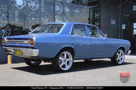 19x8.5 19x9.5 Simmons FR-1 Silver on FORD FALCON