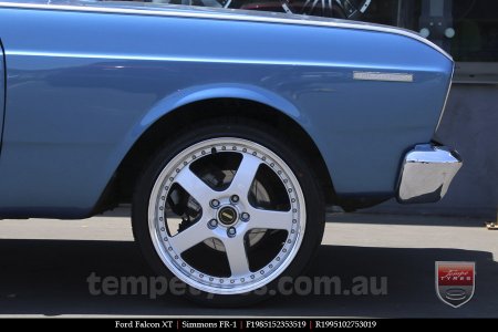 19x8.5 19x9.5 Simmons FR-1 Silver on FORD FALCON