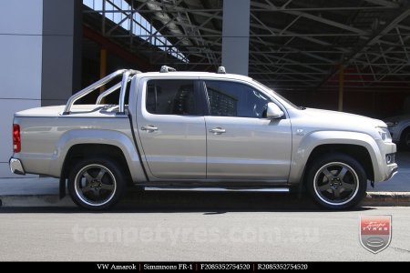 20x8.5 20x9.5 Simmons FR-1 Hyper Dark on VW AMAROK