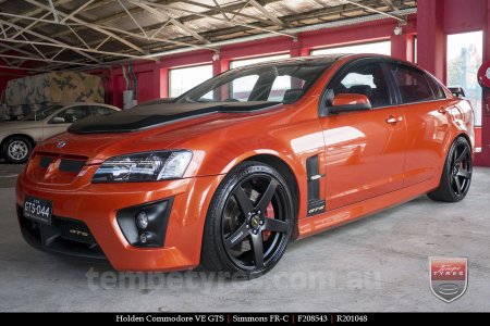 20x8.5 20x10 Simmons FR-C Full Satin Black on HOLDEN COMMODORE VE