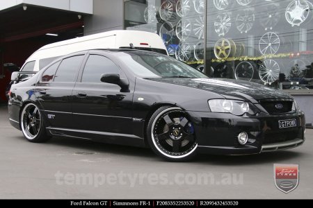 20x8.5 20x9.5 Simmons FR-1 Gloss Black on FORD FALCON