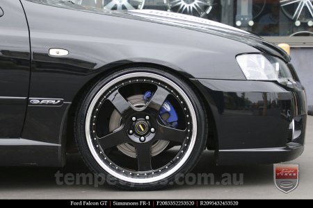 20x8.5 20x9.5 Simmons FR-1 Gloss Black on FORD FALCON