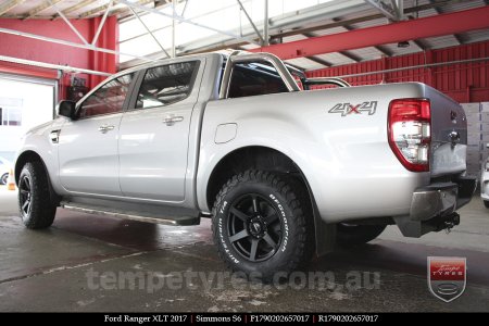 17x9.0 Simmons S6 Matte Black on FORD RANGER