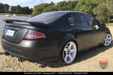 20x8.5 20x10 Simmons FR-C Full White NCT on FORD FALCON