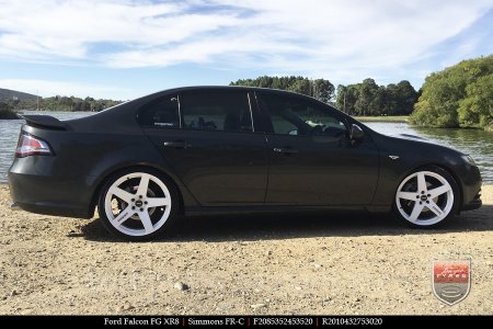 20x8.5 20x10 Simmons FR-C Full White NCT on FORD FALCON