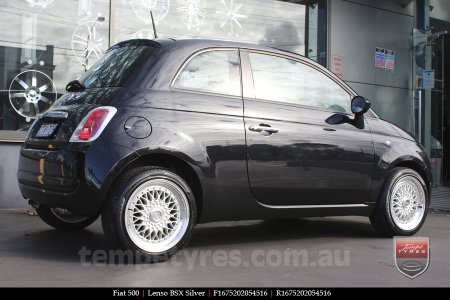 16x7.5 Lenso BSX Silver on FIAT 500