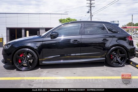 19x8.0 19x9.0 Simmons FR-C Matte Black NCT on AUDI RS3