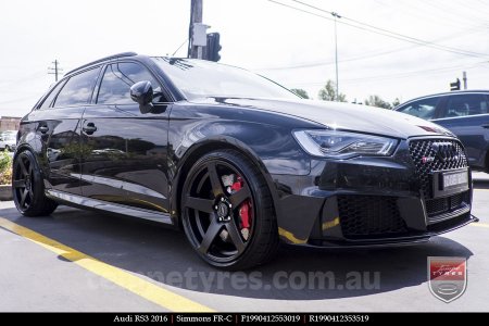 19x8.0 19x9.0 Simmons FR-C Matte Black NCT on AUDI RS3