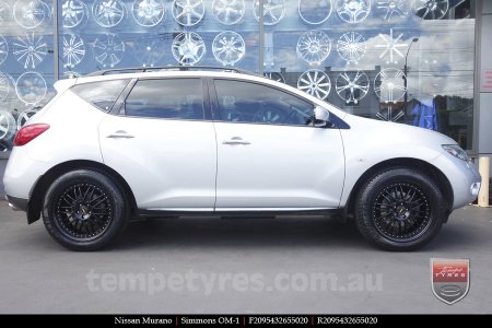 20x8.5 20x9.5 Simmons OM-1 Satin Black on NISSAN MURANO