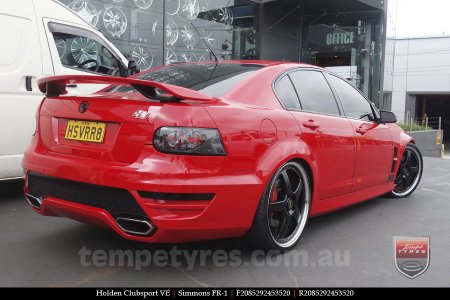 20x8.5 20x9.5 Simmons FR-1 Satin Black on HOLDEN CLUBSPORT