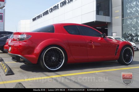 20x8.5 20x9.5 Lenso OP3 BKM on MAZDA RX8