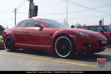 20x8.5 20x9.5 Lenso OP3 BKM on MAZDA RX8