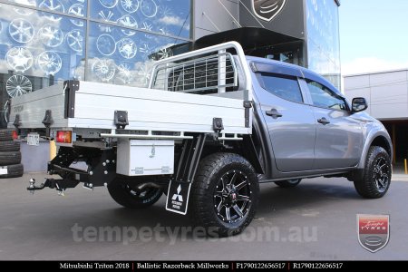 17x9.0 Ballistic Razorback Millworks on MITSUBISHI TRITON