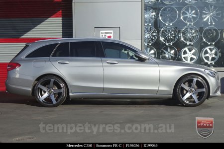 19x8.0 19x9.0 Simmons FR-C Black Tint NCT on MERCEDES C-Class