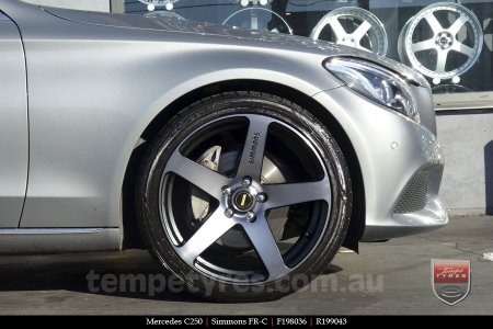 19x8.0 19x9.0 Simmons FR-C Black Tint NCT on MERCEDES C-Class