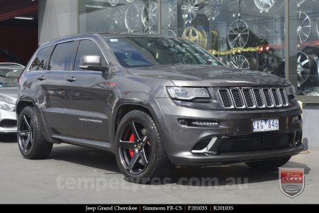 20x8.5 20x10 Simmons FR-CS Satin Black on JEEP GRAND CHEROKEE