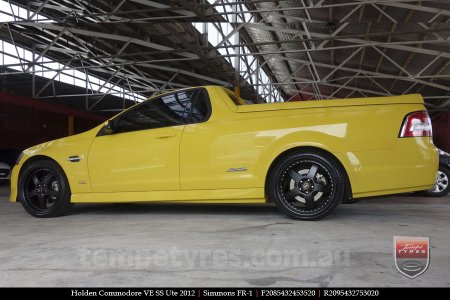 20x8.5 20x9.5 Simmons FR-1 Satin Black on HOLDEN COMMODORE VE