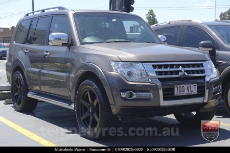 20x9.0 Simmons S6 Matte Black on MITSUBISHI PAJERO