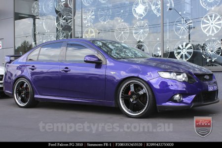 20x8.5 20x9.5 Simmons FR-1 Gloss Black on FORD FALCON