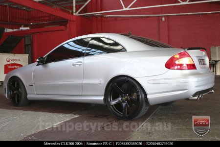 20x8.5 20x10 Simmons FR-C Full Satin Black on MERCEDES CLK-Class