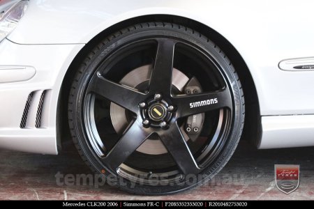 20x8.5 20x10 Simmons FR-C Full Satin Black on MERCEDES CLK-Class