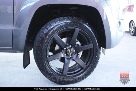 20x9.0 Simmons S6 Matte Black NCT on VW AMAROK