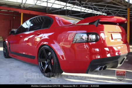 20x8.5 20x10 Simmons FR-C Full Satin Black on HOLDEN COMMODORE VE