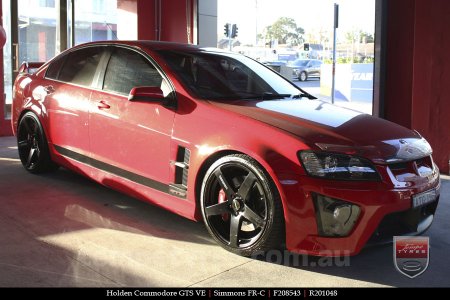 20x8.5 20x10 Simmons FR-C Full Satin Black on HOLDEN COMMODORE VE