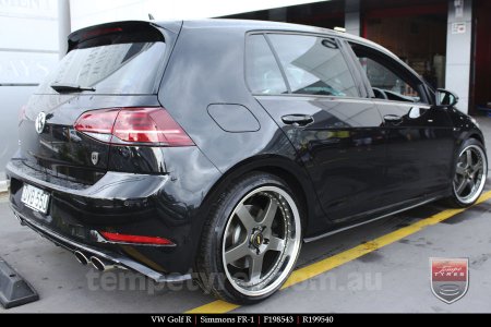 19x8.5 19x9.5 Simmons FR-1 Hyper Dark on VW GOLF R