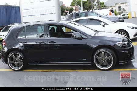 19x8.5 19x9.5 Simmons FR-1 Hyper Dark on VW GOLF R