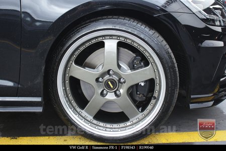 19x8.5 19x9.5 Simmons FR-1 Hyper Dark on VW GOLF R