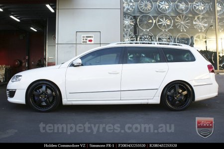 20x8.5 20x9.5 Simmons FR-1 Satin Black on HOLDEN COMMODORE