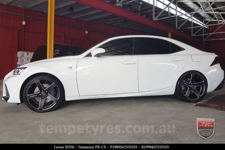 19x8.0 19x9.0 Simmons FR-CS Satin Black NCT on LEXUS IS