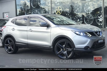 20x8.5 20x10 Simmons FR-CS Satin Black on NISSAN QASHQAI