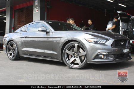 20x8.5 20x10 Simmons FR-C Hyper Dark on FORD MUSTANG