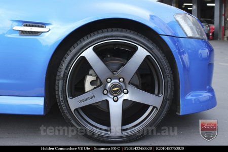 20x8.5 20x10 Simmons FR-C Black Tint NCT on HOLDEN COMMODORE VE