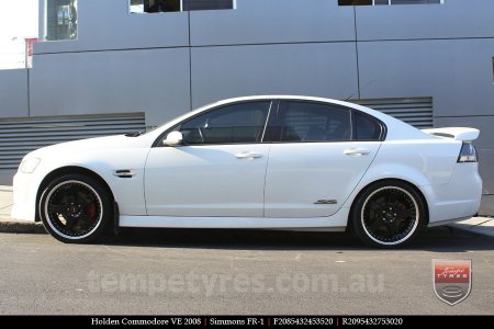 20x8.5 20x9.5 Simmons FR-1 Gloss Black on HOLDEN COMMODORE VE