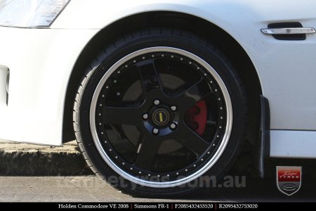 20x8.5 20x9.5 Simmons FR-1 Gloss Black on HOLDEN COMMODORE VE