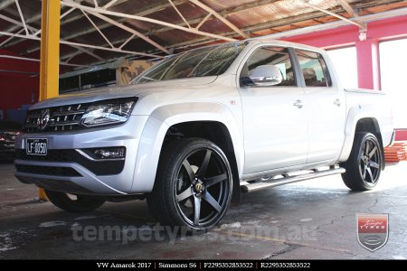 22x9.5 Simmons S6 Matte Black on VW AMAROK