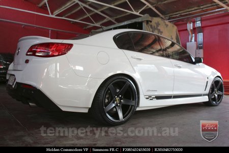 20x8.5 20x10 Simmons FR-C Full Satin Black on HOLDEN COMMODORE