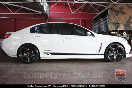 20x8.5 20x10 Simmons FR-C Full Satin Black on HOLDEN COMMODORE