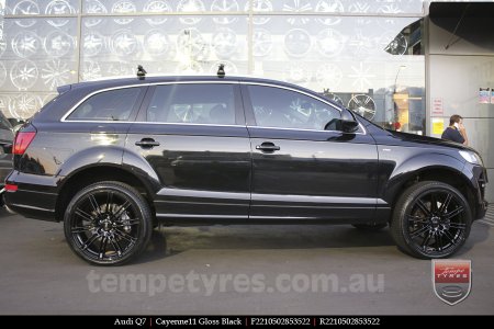 22x10 Cayenne11 Gloss Black on AUDI Q7