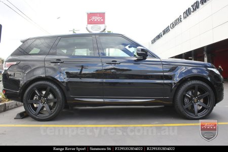 22x9.5 Simmons S6 Matte Black on RANGE ROVER SPORT